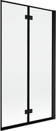 Mexen Mist vanová zástěna 2-křídlová pravá 100 x 150 cm, černý rám, černý - 8A9-100-002-70-70-P