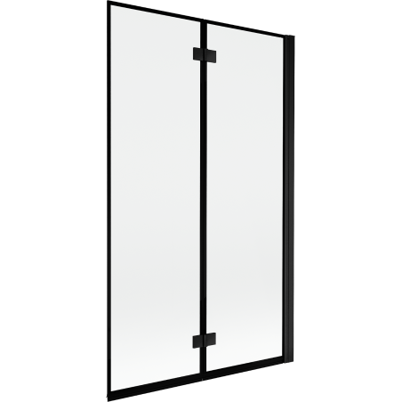 Mexen Mist vanová zástěna 2-křídlová pravá 110 x 150 cm, černý rám, černý - 8A9-110-002-70-70-P