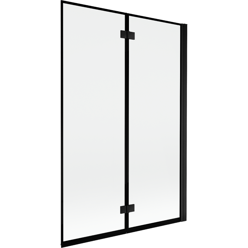 Mexen Mist vanová zástěna dvoudveřová pravá 120 x 150 cm, černý rám, černá - 8A9-120-002-70-70-P