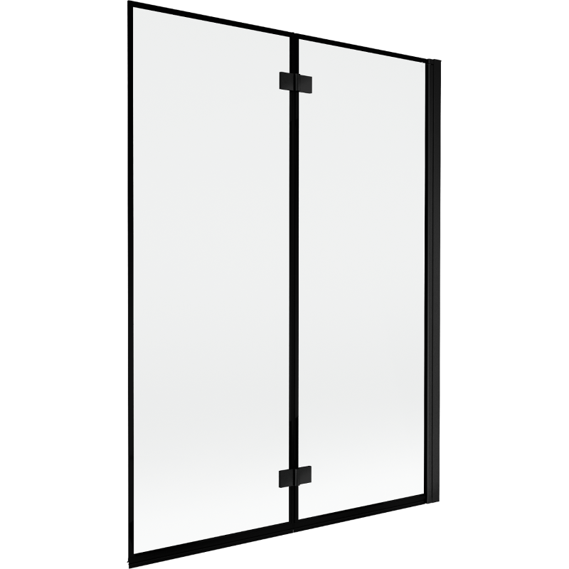 Mexen Mist sprchová zástěna 2-křídlová pravá 130 x 150 cm, černý rám, černá - 8A9-130-002-70-70-P
