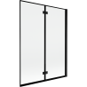 Mexen Mist sprchová zástěna 2-křídlová pravá 130 x 150 cm, černý rám, černá - 8A9-130-002-70-70-P