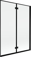 Mexen Mist sprchová zástěna 2-křídlová pravá 130 x 150 cm, černý rám, černá - 8A9-130-002-70-70-P