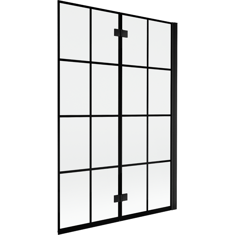Mexen Mist sprchová zástěna 2-křídlová pravá 120 x 150 cm, černá mřížka, černá - 8A9-120-002-70-77-P