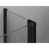 Mexen Mist sprchová zástěna 2-dílná levá 140 x 150 cm, černý rám, černá - 8A9-140-011-70-70-L