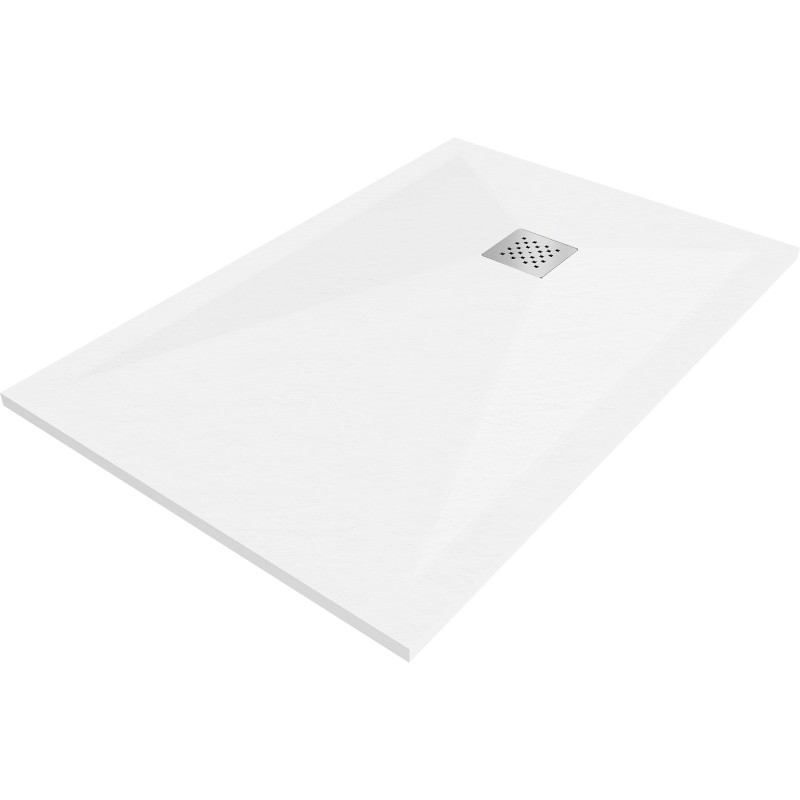 Mexen Stone+ kompozitní obdélníkový sprchový kout 110 x 70 cm, bílý - 44107011