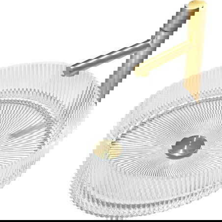 Mexen Eiva skleněné umyvadlo na desku 39 x 39 cm, transparentní - 24163900