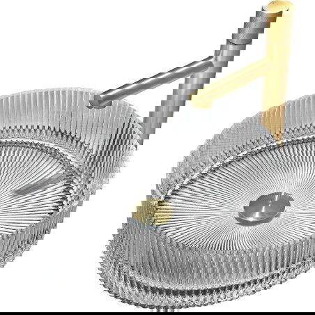 Mexen Eiva skleněné umyvadlo na desku 39 x 39 cm, šedé - 24163966