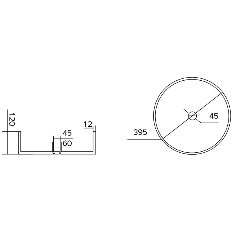 Mexen Eiva skleněné umyvadlo na desku 39 x 39 cm, černé - 24163970