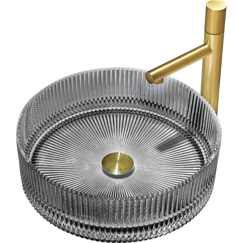 Mexen Eiva skleněné umyvadlo na desku 39 x 39 cm, černé - 24163970