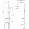 Mexen T45 sprchový sloup, chrom - 798454593-00