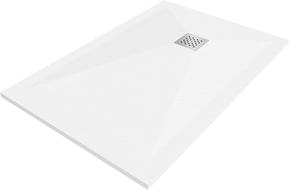 Mexen Stone+ obdélníkový kompozitový sprchový kout 100 x 80 cm, bílý - 44108010
