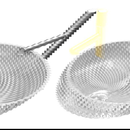 Mexen Zira skleněné umyvadlo na desku 53 x 35 cm, transparentní - 24175300