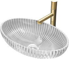 Mexen Zira skleněné umyvadlo na desku 53 x 35 cm, transparentní - 24175300