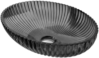 Mexen Zira skleněné umyvadlo na desku 53 x 35 cm, černé - 24175370