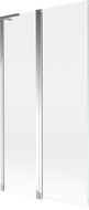 Mexen Mist L vana obrazovka dvoukřídlá 100 x 150 cm, transparentní, chrom - 8A9L-100-011-01-00