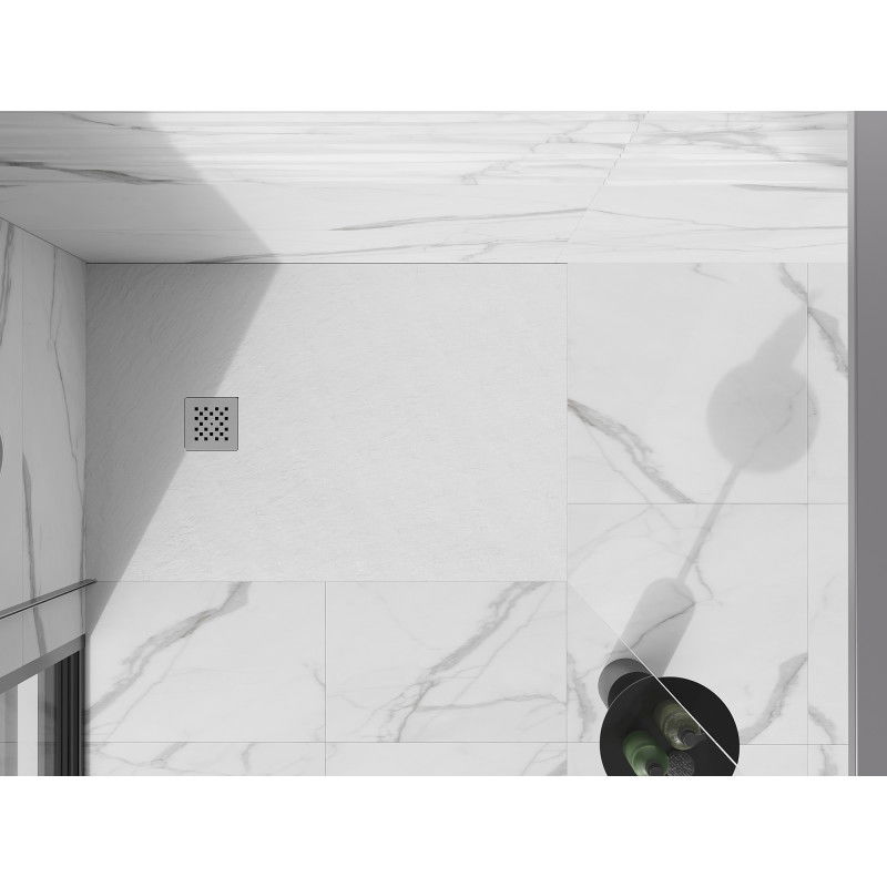 Mexen Stone+ obdélníkový kompozitní sprchový kout 140 x 80 cm, bílý - 44108014