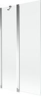 Mexen Mist vanová zástěna 2-křídlá 100 x 150 cm, transparentní, chrom - 8A9-100-011-01-00