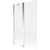 Mexen Mist vanová zástěna 2-křídlá 110 x 150 cm, transparentní, chrom - 8A9-110-011-01-00