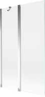 Mexen Mist vanová zástěna 2-křídlá 110 x 150 cm, transparentní, chrom - 8A9-110-011-01-00