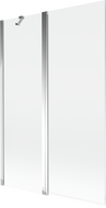 Mexen Mist vanová stěna dvoukřídlá 120 x 150 cm, transparentní, chrom - 8A9-120-011-01-00