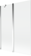 Mexen Mist vanová zástěna dvoukřídlá 130 x 150 cm, transparentní, chrom - 8A9-130-011-01-00