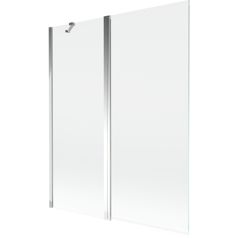 Mexen Mist vanová přepážka 2-křídlá 140 x 150 cm, transparentní, chrom - 8A9-140-011-01-00