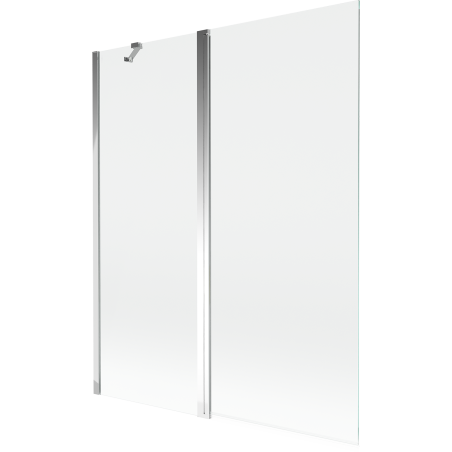 Mexen Mist vanová přepážka 2-křídlá 140 x 150 cm, transparentní, chrom - 8A9-140-011-01-00