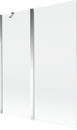 Mexen Mist vanová přepážka 2-křídlá 140 x 150 cm, transparentní, chrom - 8A9-140-011-01-00