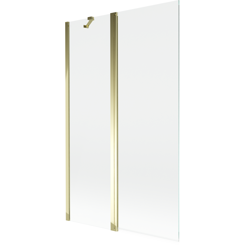 Mexen Mist paravan na vanu 2-křídlý 110 x 150 cm, transparentní, zlatý - 8A9-110-011-50-00