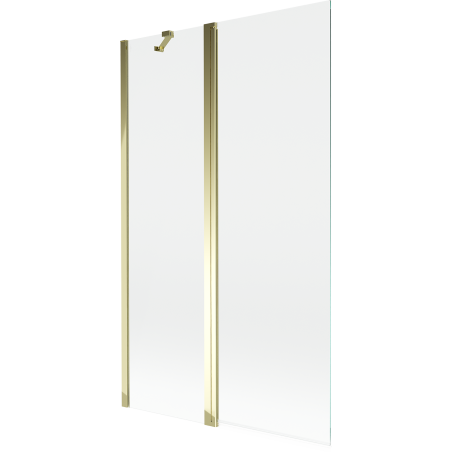 Mexen Mist paravan na vanu 2-křídlý 110 x 150 cm, transparentní, zlatý - 8A9-110-011-50-00