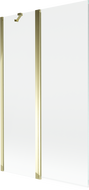 Mexen Mist paravan na vanu 2-křídlý 110 x 150 cm, transparentní, zlatý - 8A9-110-011-50-00