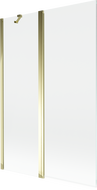 Mexen Mist sprchová zástěna dvoukřídlá 120 x 150 cm, transparentní, zlatá - 8A9-120-011-50-00