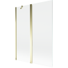 Mexen Mist vanová zástěna 2-dílná 130 x 150 cm, transparentní, zlatá - 8A9-130-011-50-00
