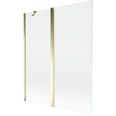 Mexen Mist sprchová zástěna 2-křídlová 140 x 150 cm, transparentní, zlatá - 8A9-140-011-50-00