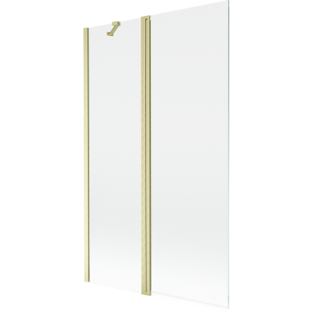 Mexen Mist vanová zástěna dvoukřídlá 110 x 150 cm, transparentní, zlatá kartáčovaná - 8A9-110-011-55-00
