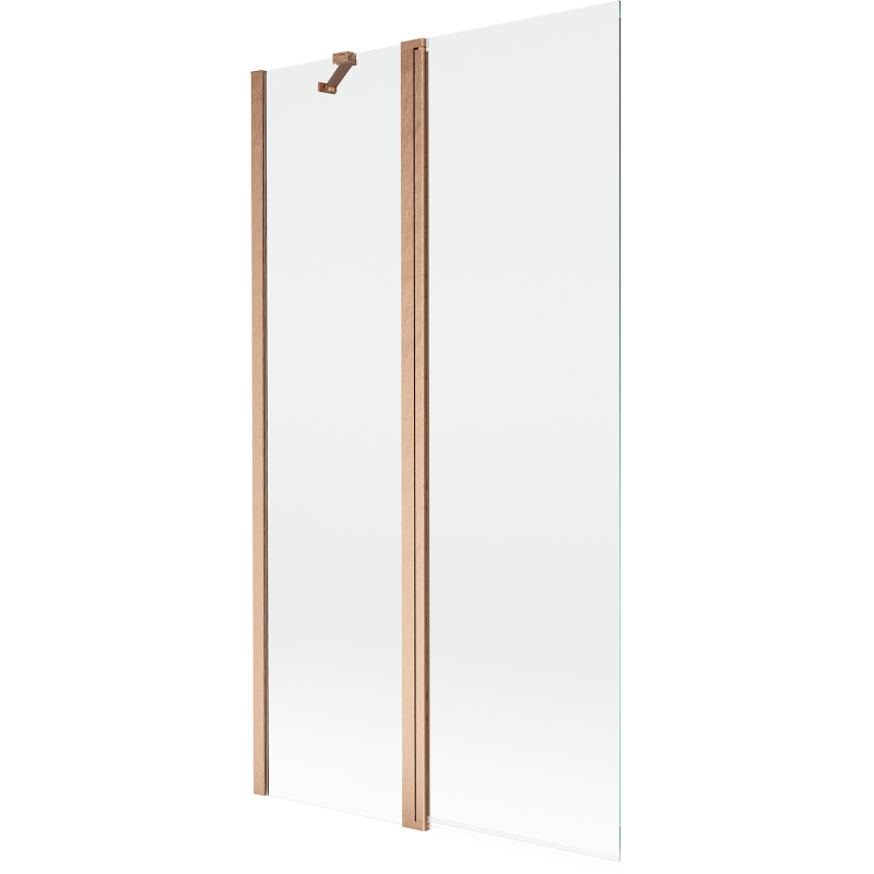 Mexen Mist sprchová stěna 2-dílná 100 x 150 cm, transparentní, kartáčovaná měď - 8A9-100-011-65-00