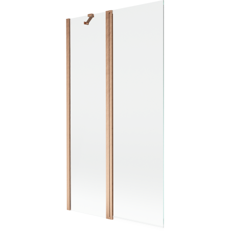 Mexen Mist sprchová stěna 2-dílná 100 x 150 cm, transparentní, kartáčovaná měď - 8A9-100-011-65-00
