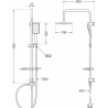 Mexen T54 sprchová sloup, bílá/chrom - 798545493-21