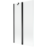 Mexen Mist sprchová zástěna 2-křídlová 100 x 150 cm, průhledná, černá - 8A9-100-011-70-00