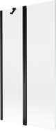 Mexen Mist sprchová zástěna 2-křídlová 100 x 150 cm, průhledná, černá - 8A9-100-011-70-00