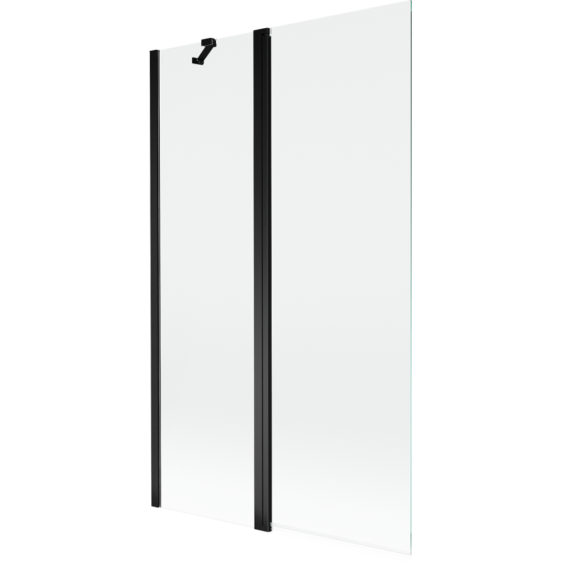 Mexen Mist vanová zástěna 2-křídlová 110 x 150 cm, transparentní, černá - 8A9-110-011-70-00