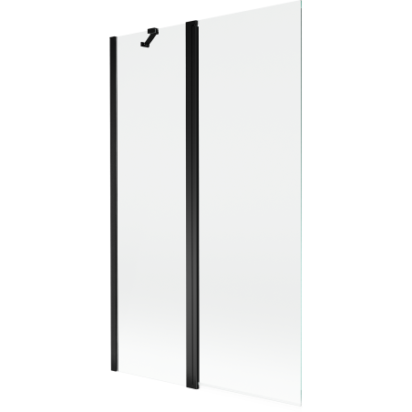 Mexen Mist vanová zástěna 2-křídlová 110 x 150 cm, transparentní, černá - 8A9-110-011-70-00