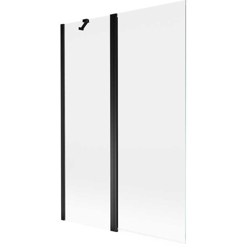 Mexen Mist sprchová zástěna 2-dílná 120 x 150 cm, transparentní, černá - 8A9-120-011-70-00