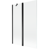 Mexen Mist sprchová zástěna 2-dílná 120 x 150 cm, transparentní, černá - 8A9-120-011-70-00