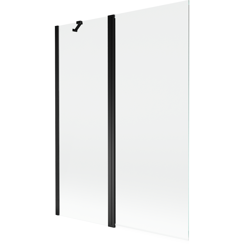 Mexen Mist sprchová zástěna 2-křídlová 130 x 150 cm, transparentní, černá - 8A9-130-011-70-00