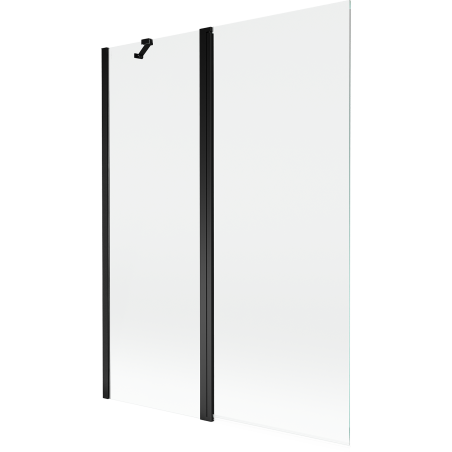 Mexen Mist sprchová zástěna 2-křídlová 130 x 150 cm, transparentní, černá - 8A9-130-011-70-00
