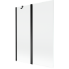 Mexen Mist sprchová zástěna 2-křídlová 130 x 150 cm, transparentní, černá - 8A9-130-011-70-00