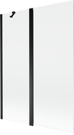 Mexen Mist sprchová zástěna 2-křídlová 130 x 150 cm, transparentní, černá - 8A9-130-011-70-00
