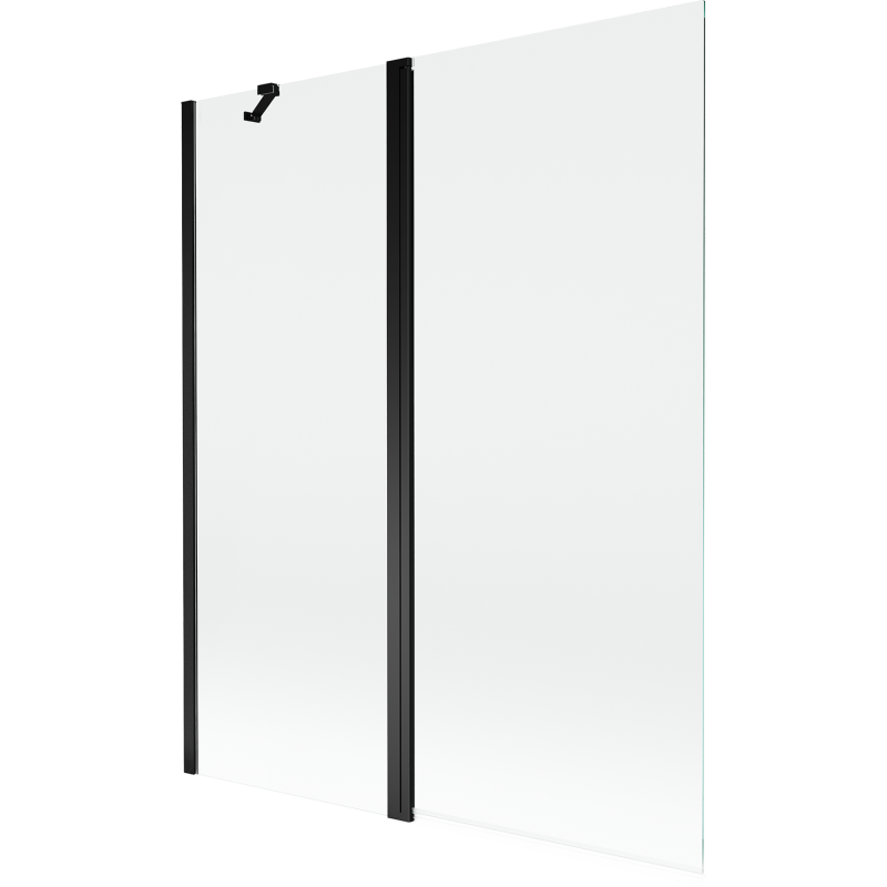 Mexen Mist sprchová zástěna 2-křídlová 140 x 150 cm, transparentní, černá - 8A9-140-011-70-00