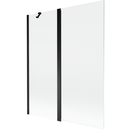 Mexen Mist sprchová zástěna 2-křídlová 140 x 150 cm, transparentní, černá - 8A9-140-011-70-00